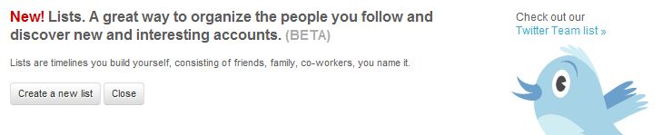 New Twitter Feature - Lists