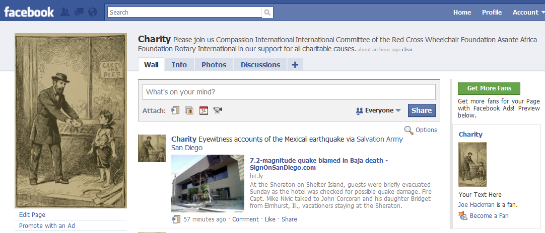 The Charity Community on Facebook