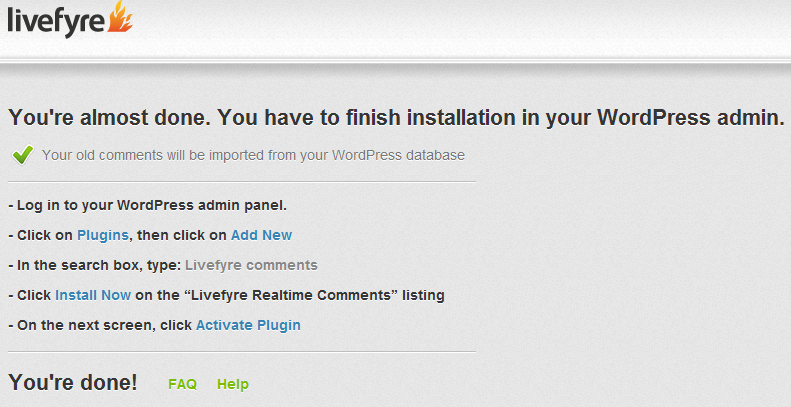 Livefyre Comment Installation Instructions